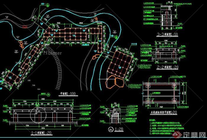 木栈道观景桥设计施工图全套[原创]