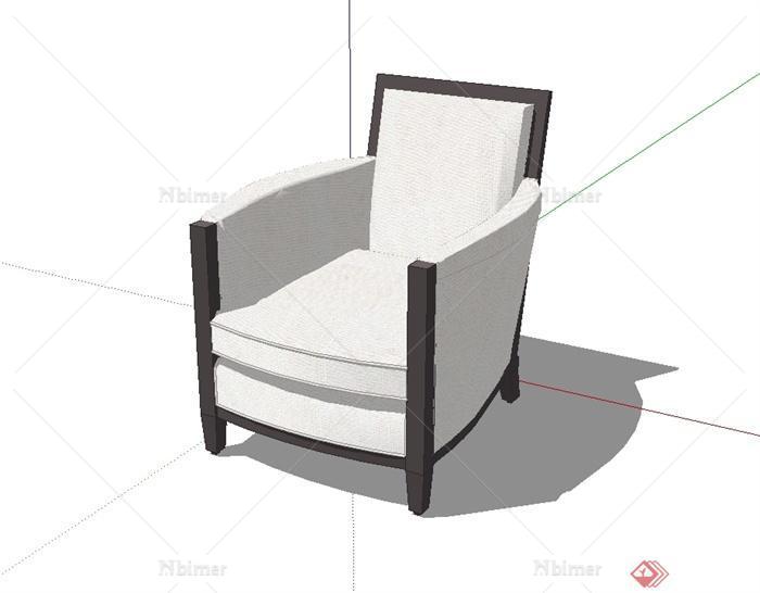 现代风格简约沙发椅设计SU模型[原创]