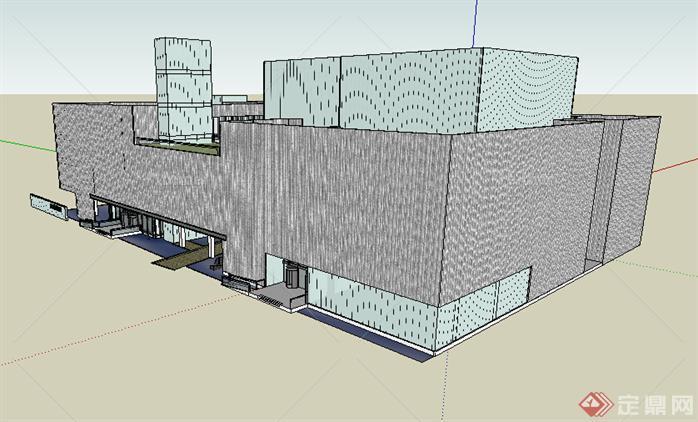 某现代博物馆建筑设计方案SU模型