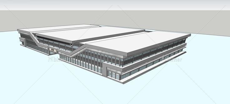 现代工业厂房(79138)su模型下载