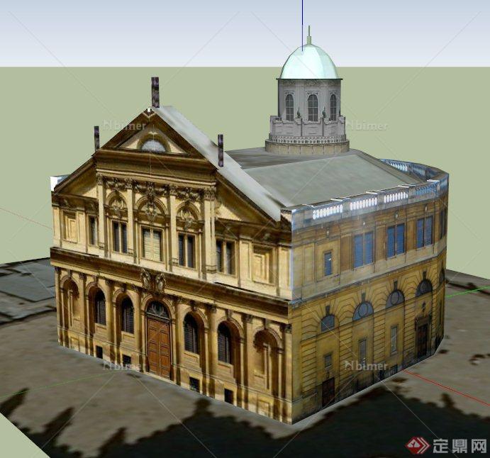 谢尔登尼亚剧院建筑设计SU模型