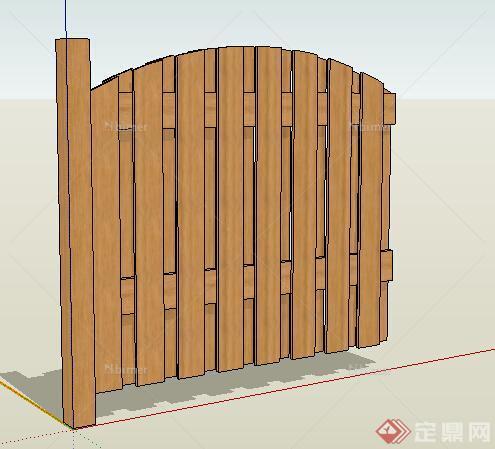 园林景观之木栏杆设计su模型