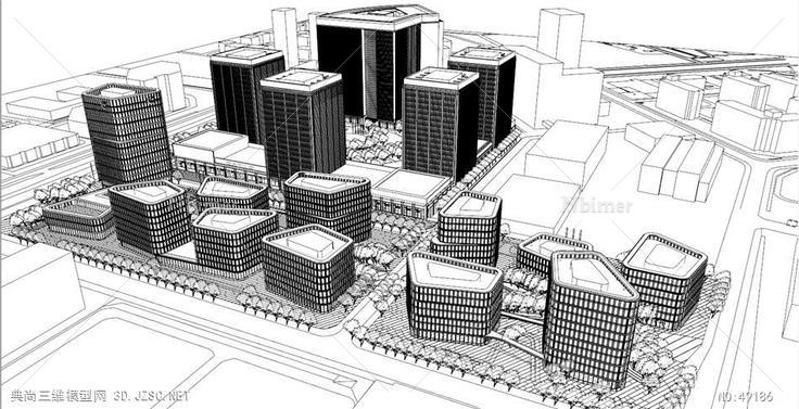 中国航空技术进出口总公司总部 su模型 3d