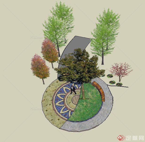 园林景观树池节点设计su模型
