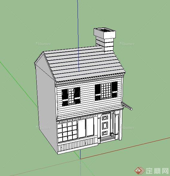 某乡村两层住宅建筑设计SU模型