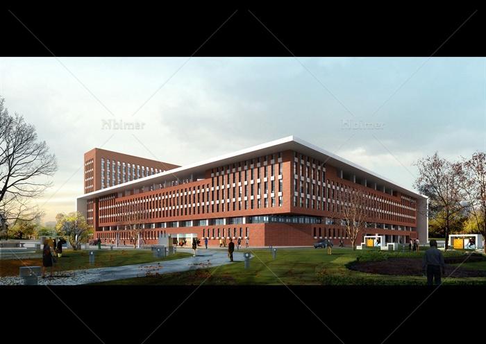 某大学图书馆报告厅建筑方案设计(含cad平立剖、