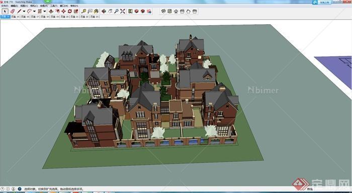 某别墅居住区建筑设计SU模型