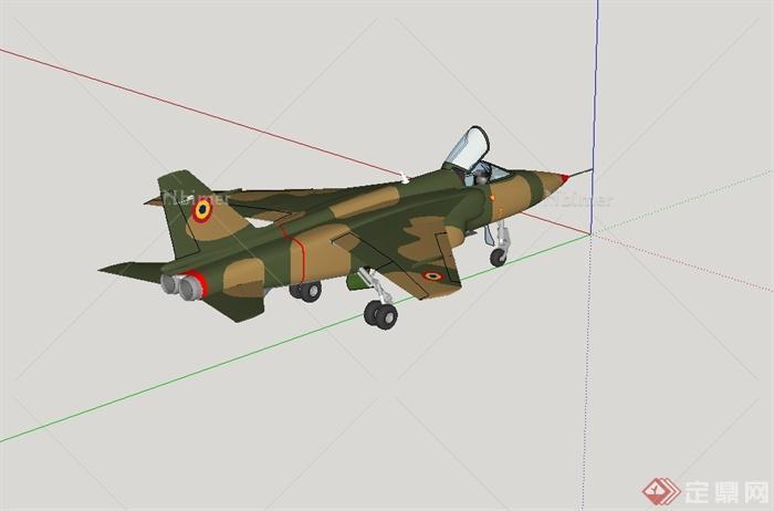 某军用战斗飞机设计su模型[原创]