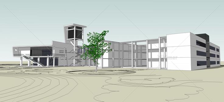 学校科技楼(44828)su模型下载