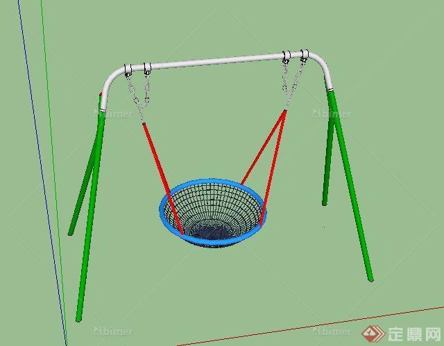儿童游乐秋千设计SU模型