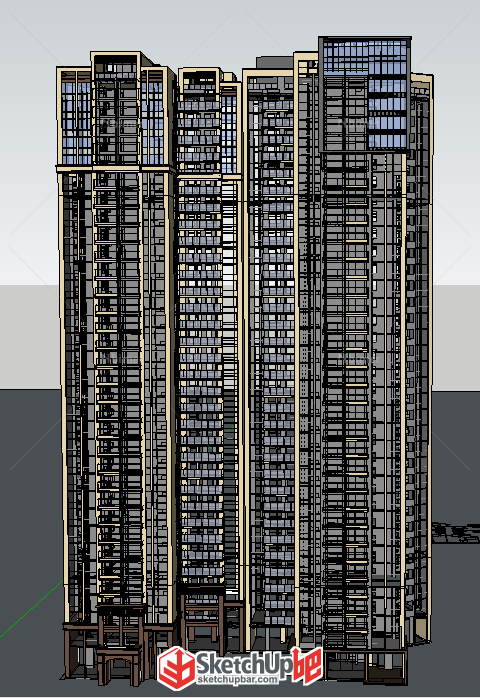 高层住宅建筑（Art deco风格+现代风格）