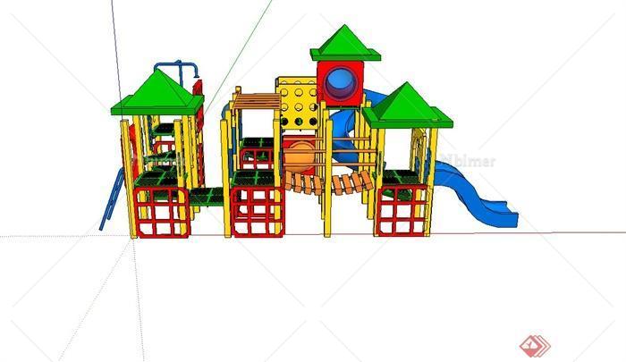 某小区现代儿童游乐设施设计su模型