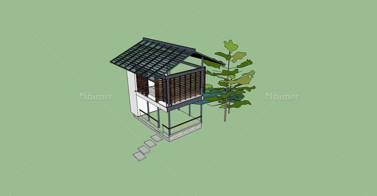 景观-亭(75700)su模型下载
