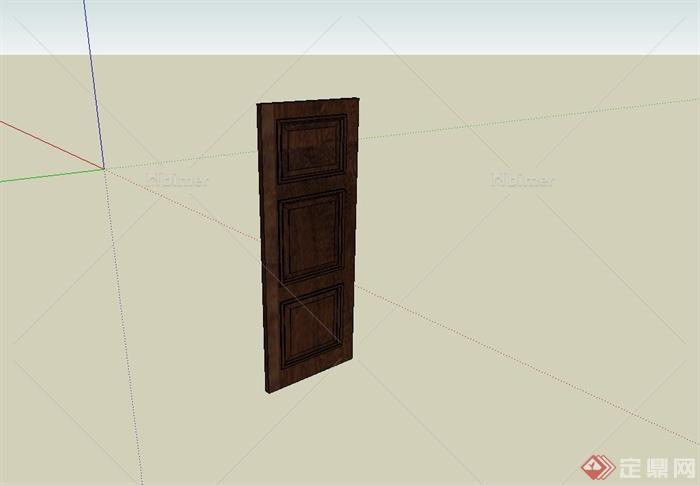 某室内住宅木质门设计su模型