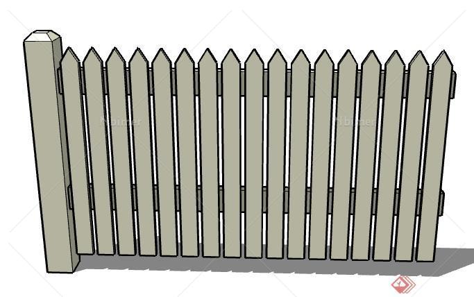 一个围栏设计的SU模型