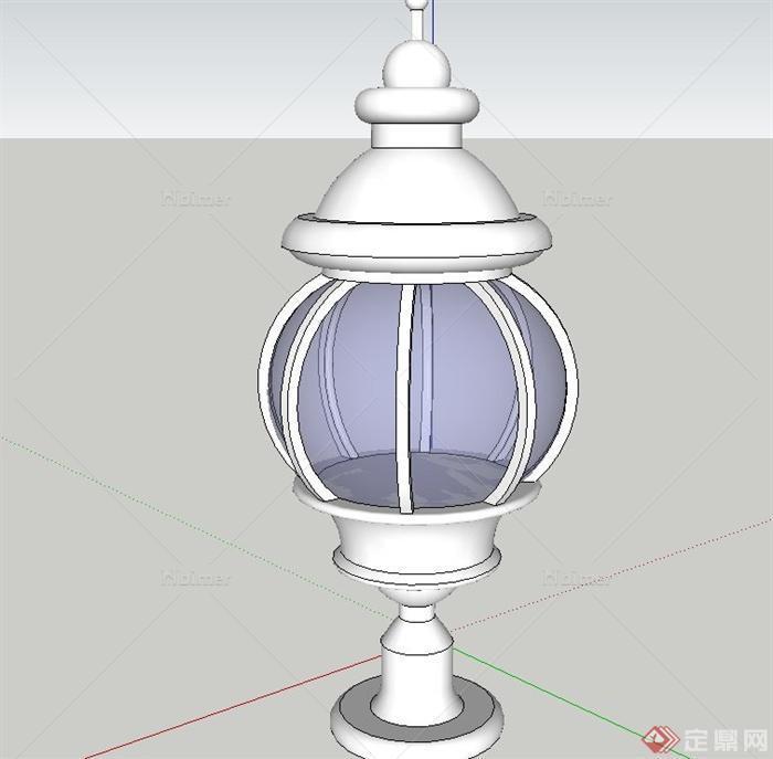 现代室外墙头灯设计SU模型