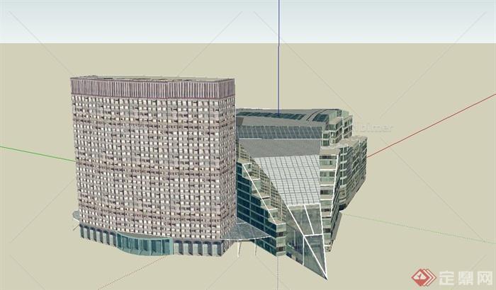 某欧式多层教堂综合建筑设计SU模型