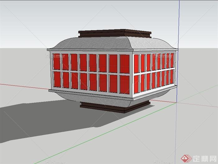 石灯笼设计su模型[原创]