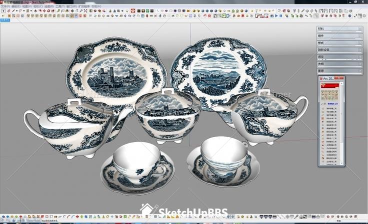 NEW!-分享精细青花瓷产品渲染带VRay2.0参数模型