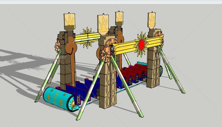 儿童游乐园设施16(109007)su模型下载