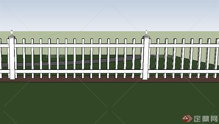 某室外园林围栏设计SU模型