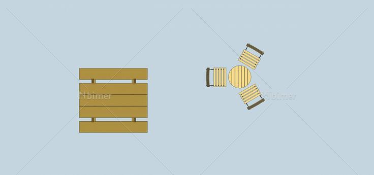 露天桌椅(70952)su模型下载