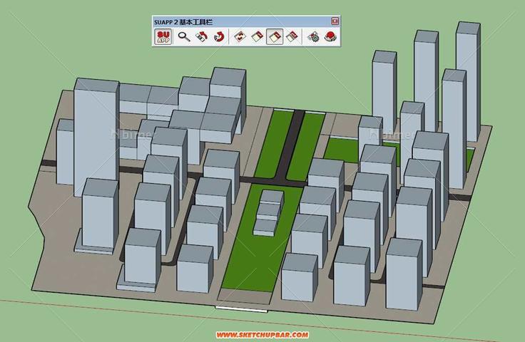 大四上学期  北京CBD城市设计 图纸 SU模型