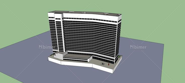 现代高层办公楼(77368)su模型下载