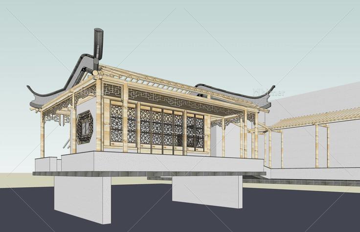 中式景观建筑(44127)su模型下载