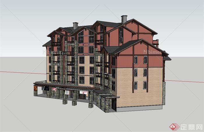 北欧风格住宅建筑设su模型