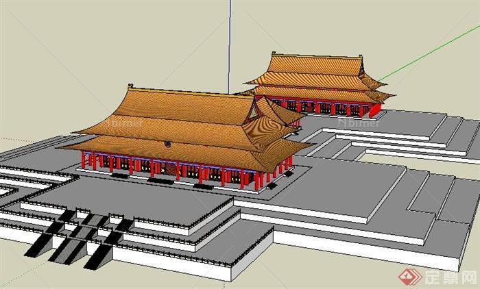 北京故宫太和殿建筑设计su模型[原创]