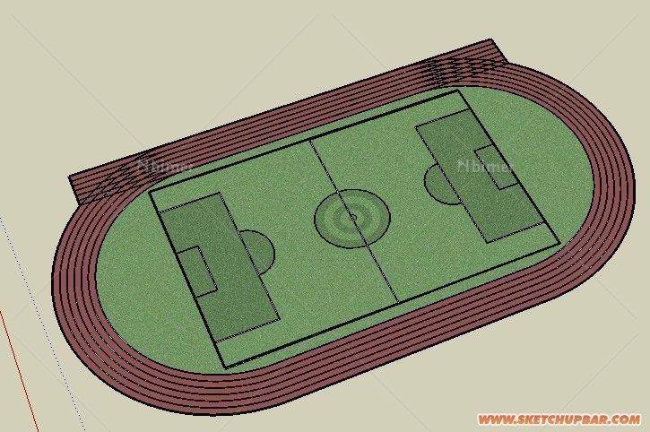 分享一个学校的操场模型