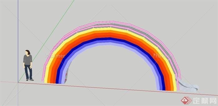某彩虹滑梯设计SU模型