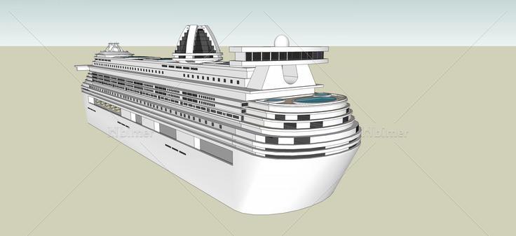 现代风格船(44441)su模型下载