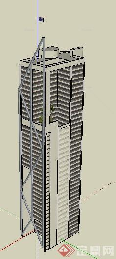 某现代高层办公建筑设计SU模型