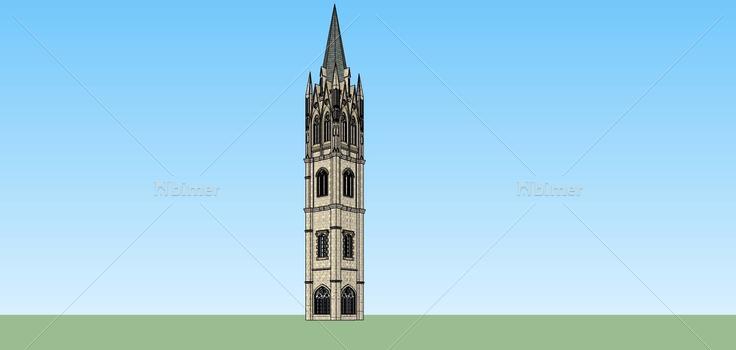 英式风格塔楼(82072)su模型下载