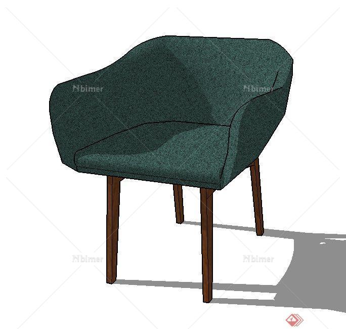 现代单人椅子设计SU模型[原创]