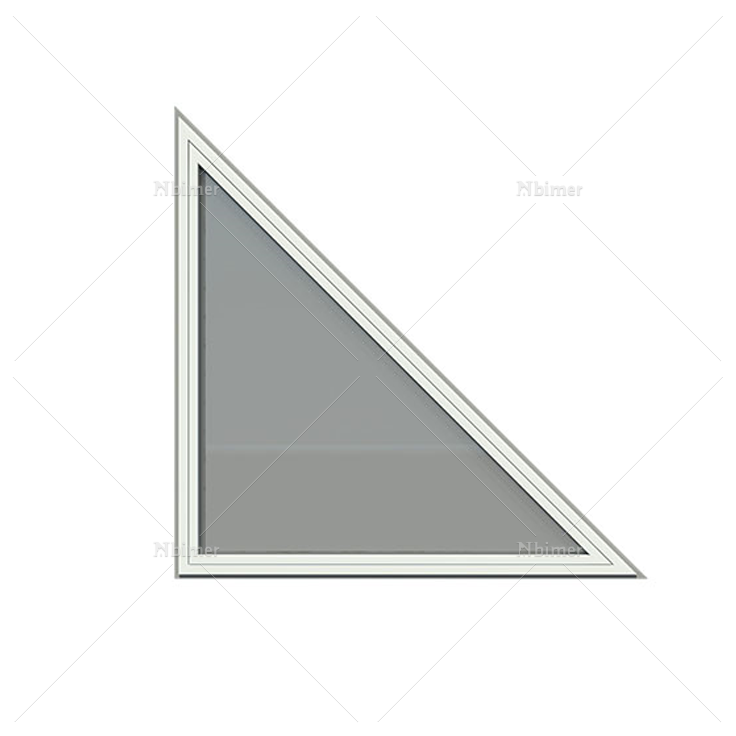 左侧直角三角形固定窗