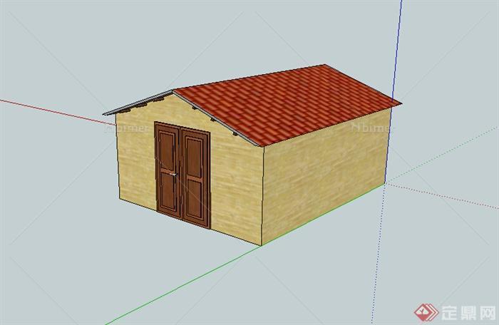 某单层民宅建筑设计SU模型