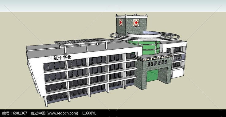 红十字会建筑模型