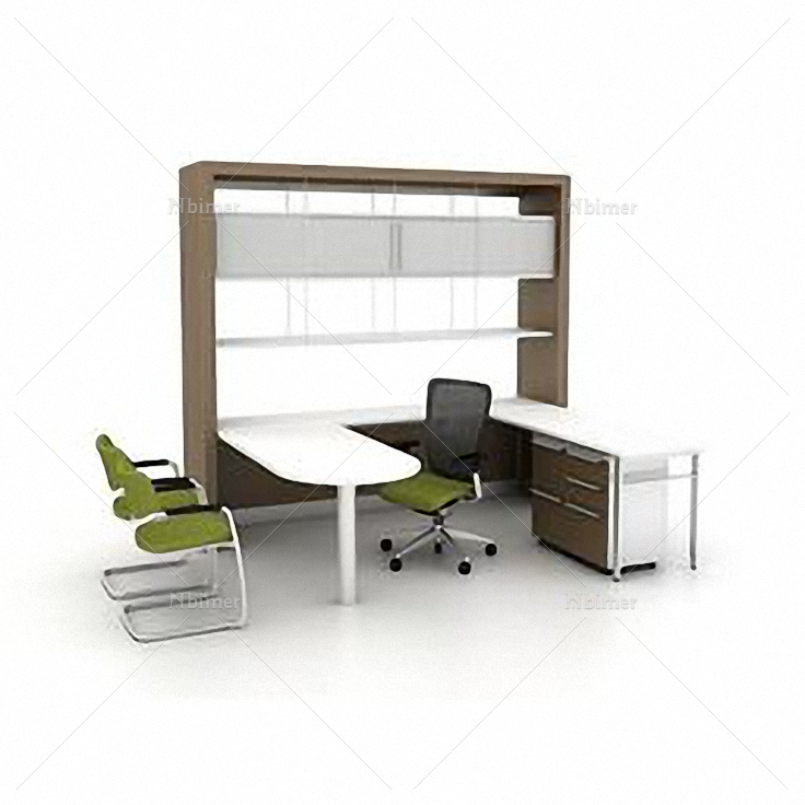单间办公室桌椅组合