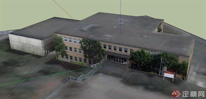 某数学研究院建筑设计SU模型