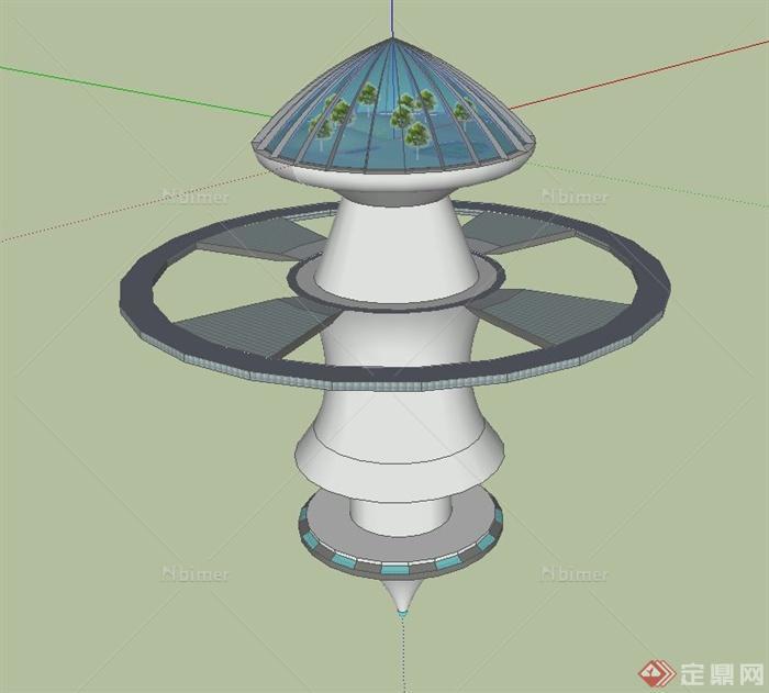 某特色建筑设计SU模型