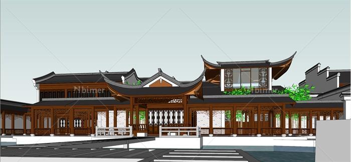某古典中式苏式园林住宅环境设计su模型[原创]
