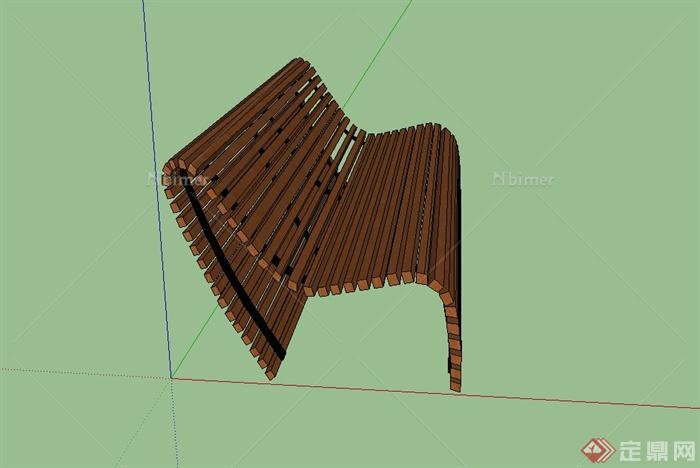 某特色靠椅景观设计SU模型