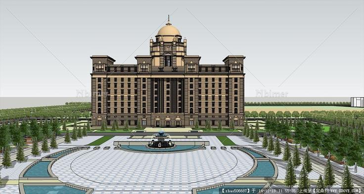 锦州行政中心建筑su模型
