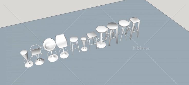 吧椅(79968)su模型下载