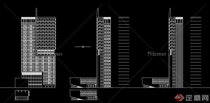 江西某现代风格办公大楼建筑设计方案图(含SU模型
