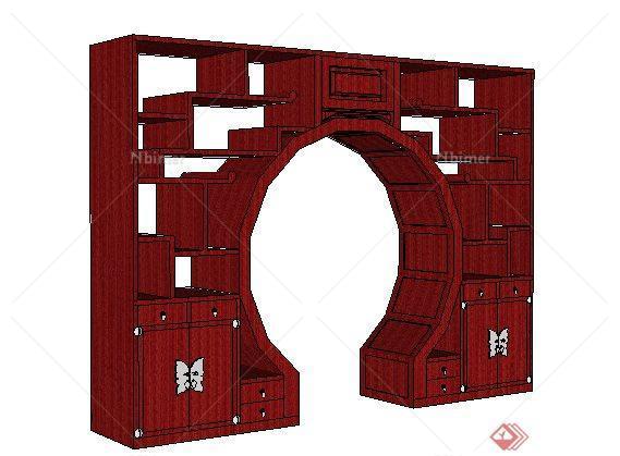 中式景观组合中式隔断SketchUp(SU)3D模型