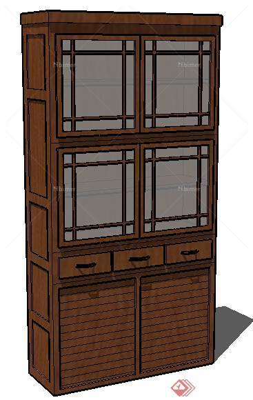 设计素材之家具 柜子设计方案su模型1